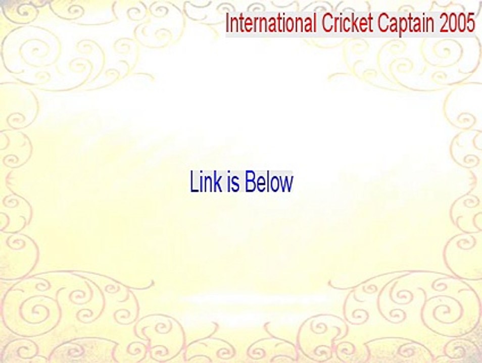 International Cricket Captain 2005 Crack (Download Now)