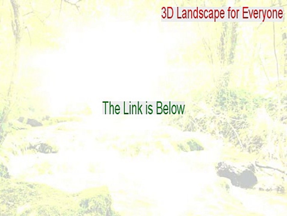 3D Landscape for Everyone Serial (Download Here)