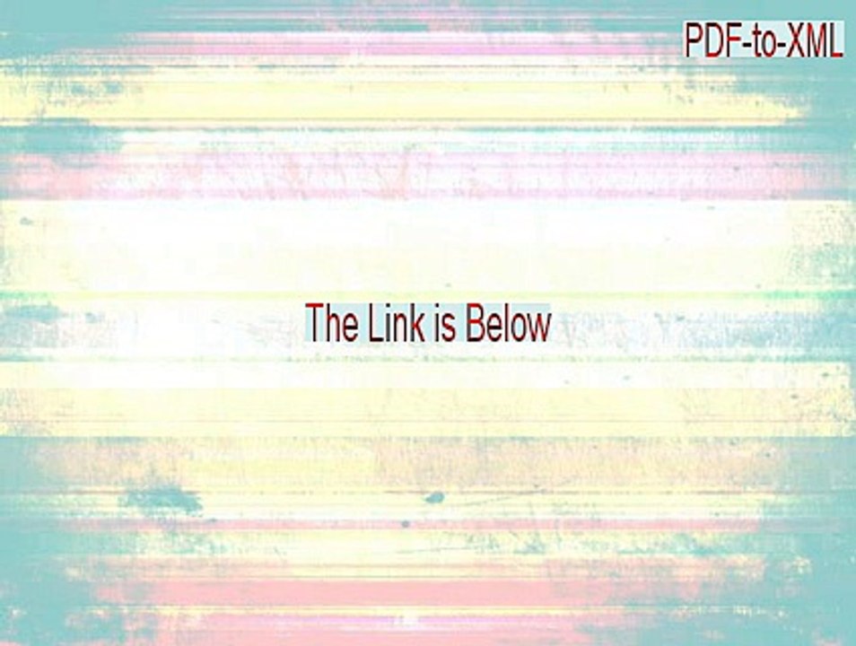 PDF-to-XML Cracked (Download Here 2015)