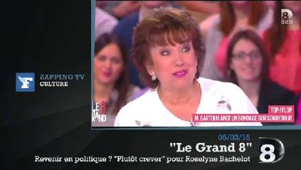 Zapping TV - Roselyne Bachelot : "Plutôt crever que de revenir en politique"