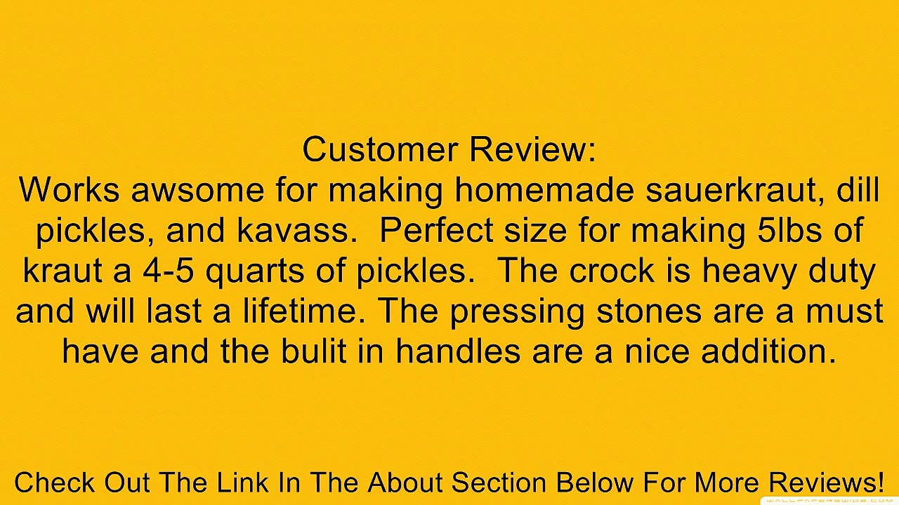 Boleslawiec 5L Polish Fermenting Crock Pot - PRESSING STONES INCLUDED Review