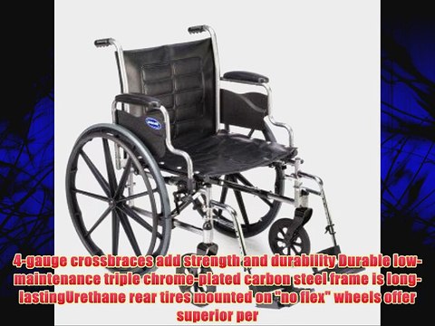 Invacare LightWeight Tracer EX2 Wheelchair 18 with Swingaway Footrest-Blue (Folding Assembled)