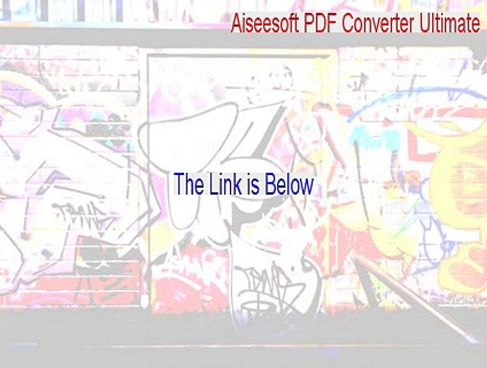 Aiseesoft PDF Converter Ultimate Free Download [Download Here 2015]
