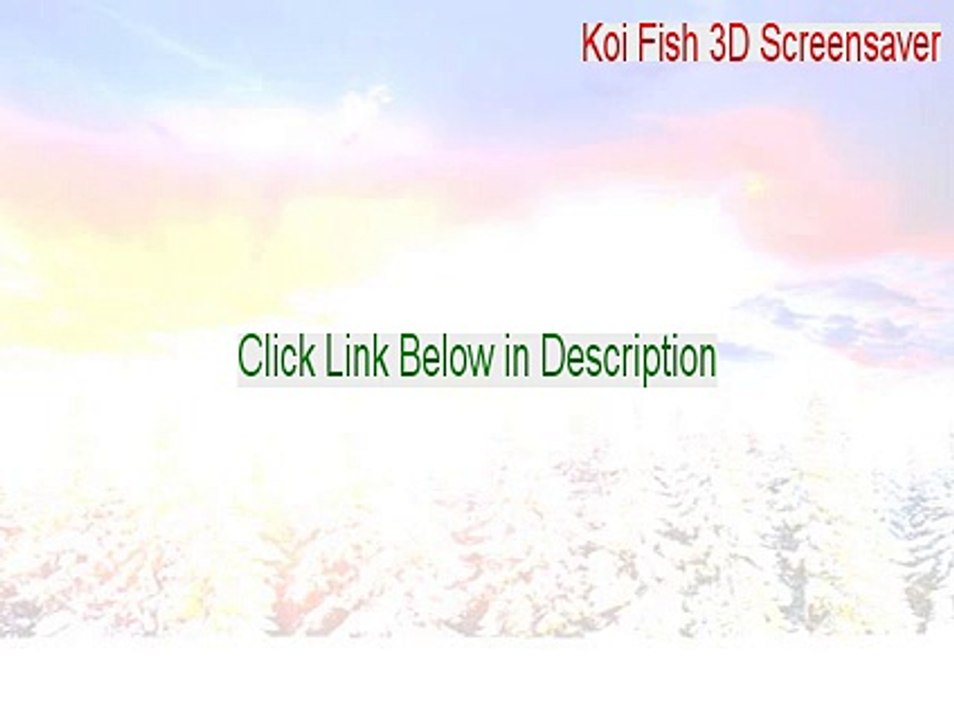 Koi Fish 3D Screensaver Keygen (Legit Download 2015)
