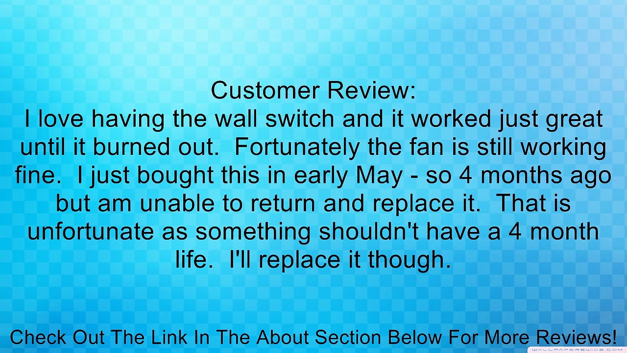 MinkaAire WC212 Wall Mounted Remote Control System for Minka-Aire Ceiling Fans, White / Ivory Review