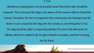 Obedience Training For Your Dog