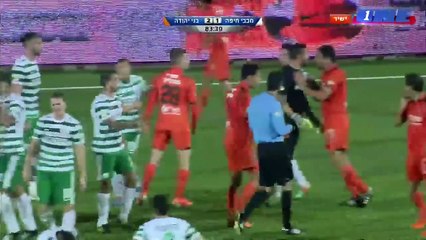 Rafi Dahan's career stopped after a horrible tackle (Bnei Yehuda - Maccabi Haifa)