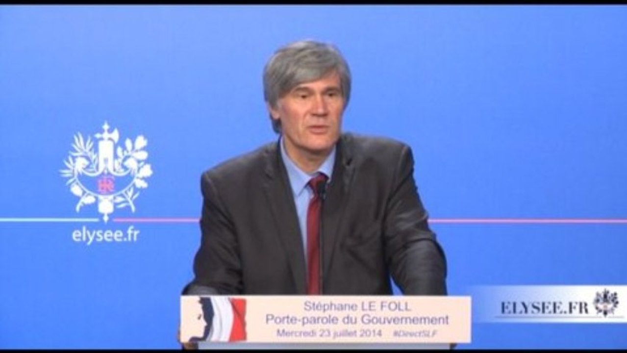 Compte rendu du Conseil des ministres du mercredi 23 juillet 2014