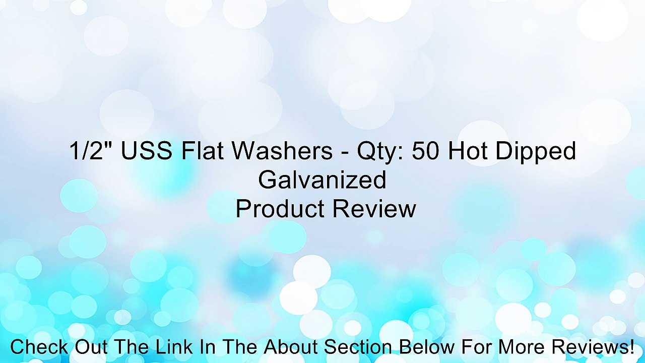 1/2" USS Flat Washers - Qty: 50 Hot Dipped Galvanized Review