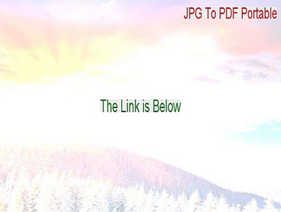 JPG To PDF Portable Keygen [Free Download]