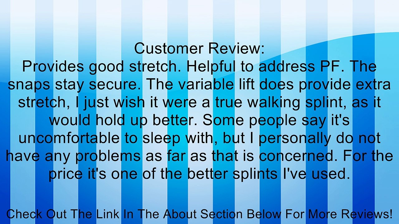 Adjustable Night Splint w/Stretch Wedge Review