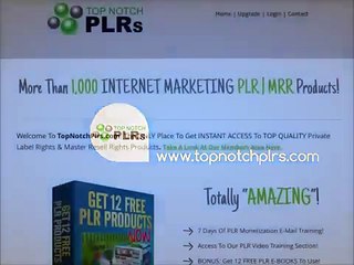 TOP QUALITY Private Label Rights & Master Resell Rights Products - Top Notch PLRs