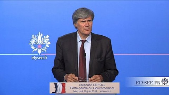 Compte rendu du Conseil des ministres du mercredi 18 juin 2014