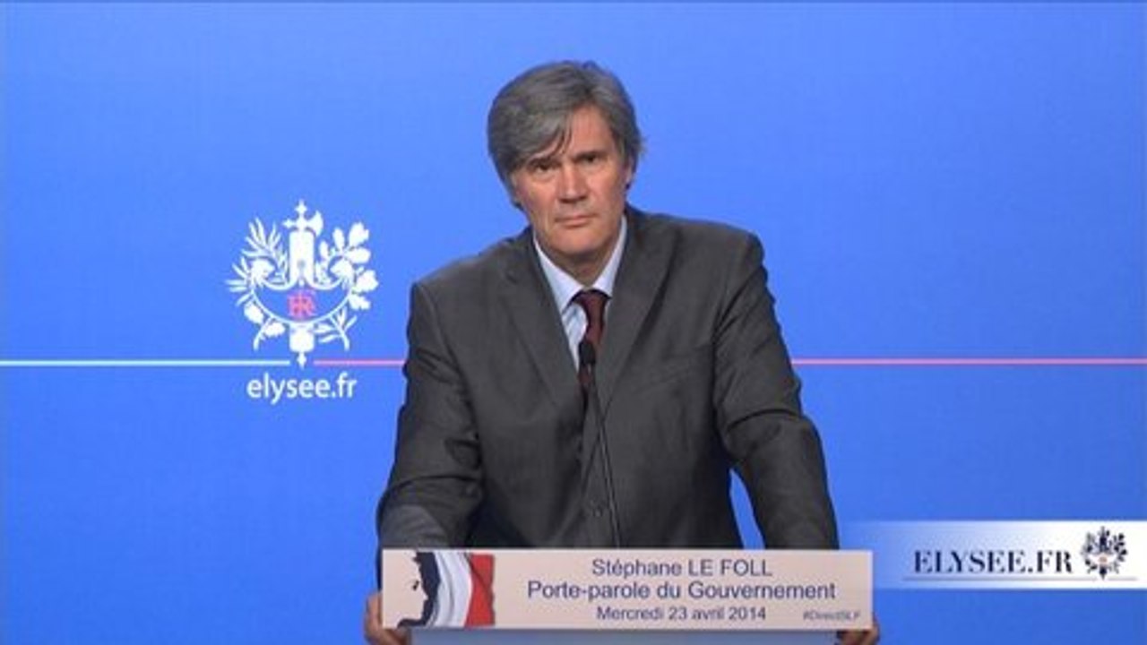 Compte rendu du Conseil des ministres du mercredi 23 avril 2014