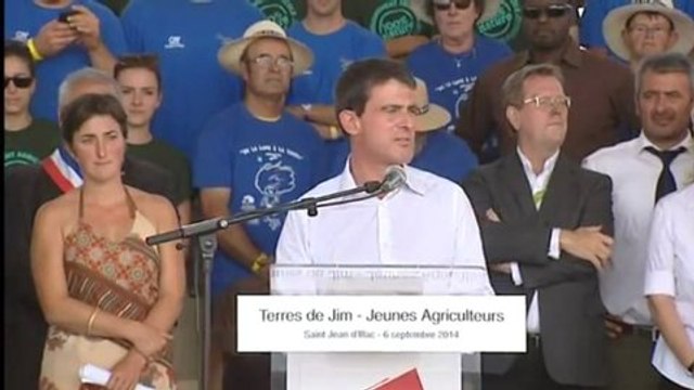 Discours de Manuel Valls à l’évènement organisé par les Jeunes Agriculteurs les terres de Jim