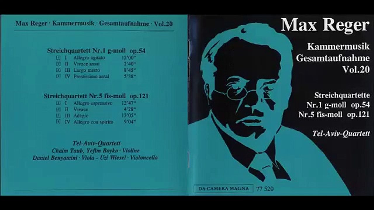REGER String Quartet No.1 Op.54/1 (1900) | Tel-Aviv Quartett