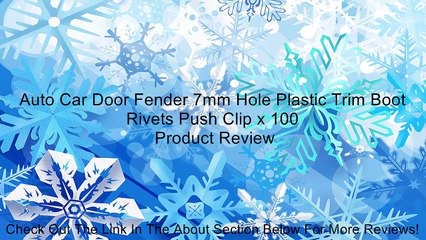 Auto Car Door Fender 7mm Hole Plastic Trim Boot Rivets Push Clip x 100 Review