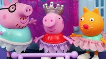 Peppa Pig Ballerina DisneyCarToys with Daddy Pig, Barbie & Candy Cat Ballet Toy Video
