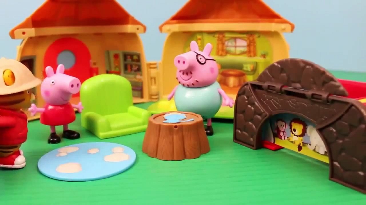 PEPPA PIG Safari with Daniel Tiger, Zoe Zebra, & Daddy Pig Train Ride DisneyCarToys