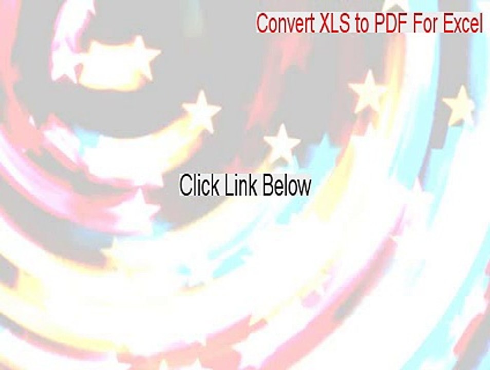 Convert XLS to PDF For Excel Free Download [Free Download]