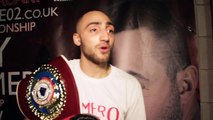 Bradley Skeete talks after his WBO Welterwight victory over Anzor Gamgebell