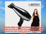 Elchim Bundle 3800 Idea Ionic Hair Dryer in Black   Free Elchim 1-3/4 Round Brush