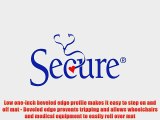 Secure® Beveled Edge Bedside Floor Safety Fall Mat for Injury Prevention - Antimicrobial Slip-Resistant