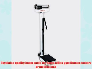 Detecto Eye Level Physician Beam Scale with Height Rod and Wheels 438