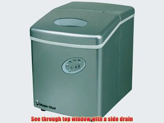 Magic Chef Portable Ice Maker Silver MCIM22TS