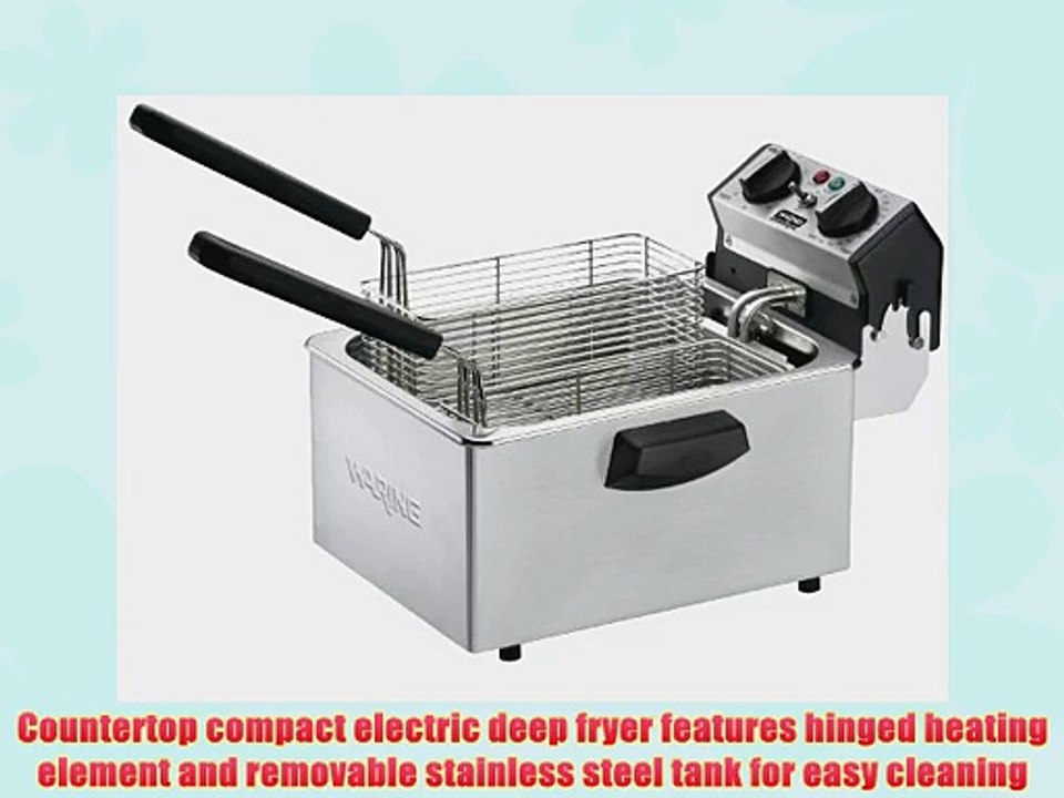 Waring Commercial WDF75RC 120-volt Countertop Compact Electric Deep Fryer 8.5-Pound