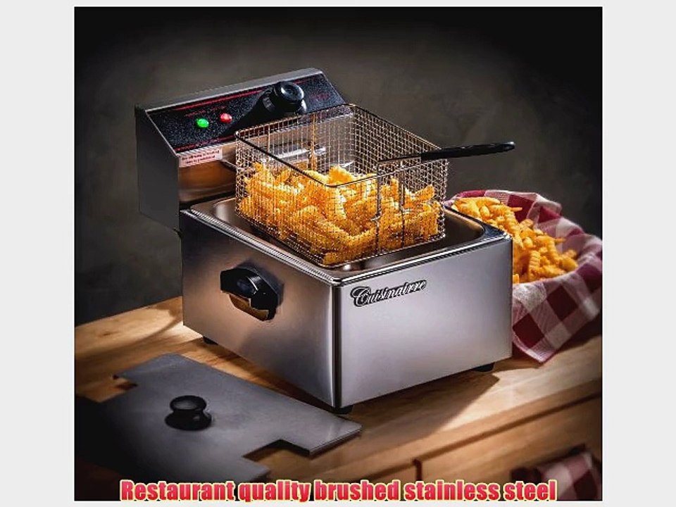 Cuisinairre Single 6 Liter Commercial Restaurant Grade Stainless Steel Deep Fryer 6-Liter
