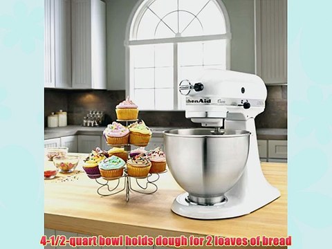 KitchenAid K45SSWH K45SS Classic 275-Watt 4-1/2-Quart Stand Mixer White
