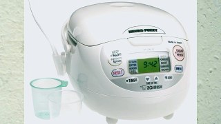 Zojirushi NS-ZCC10 5-1/2-Cup (Uncooked) Neuro Fuzzy Rice Cooker and Warmer Premium White 1.0-Liter