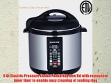 Stainless-steel Cooking Pot/ 6-in-1 Electric Pressure Cooker/Slow Cooker (8 QT)