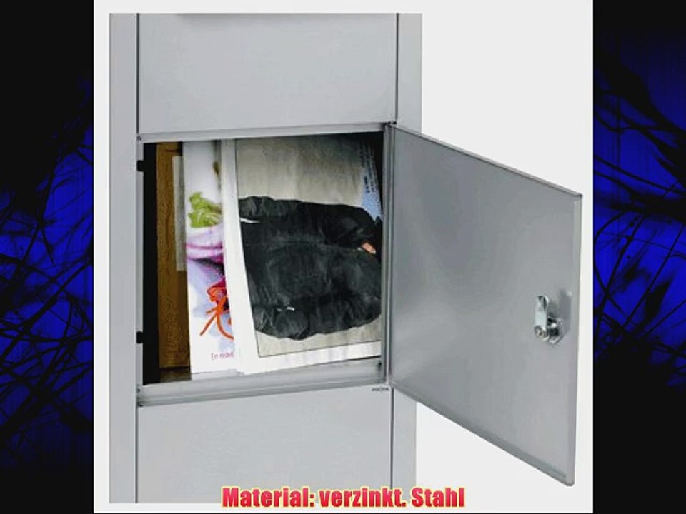 MEFA Paketpostkasten Rowan (471) - Wei?aluminium RAL 9006 - Standbriefkasten - Briefe Pakete