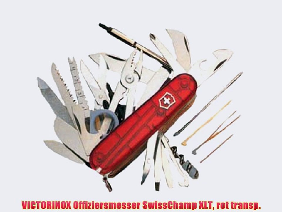 VICTORINOX Offiziersmesser SwissChamp XLT rot transp.