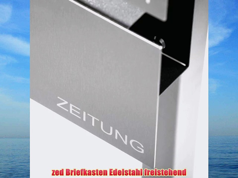 zed Briefkasten Edelstahl freistehend