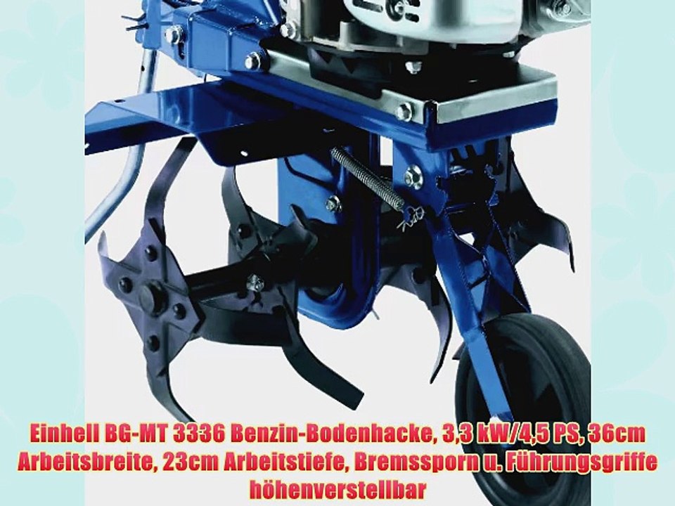 Einhell BG-MT 3336 Benzin-Bodenhacke 33 kW/45 PS 36cm Arbeitsbreite 23cm Arbeitstiefe Bremssporn