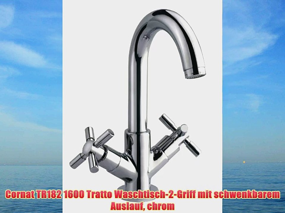 Cornat TR182 1600 Tratto Waschtisch-2-Griff mit schwenkbarem Auslauf chrom