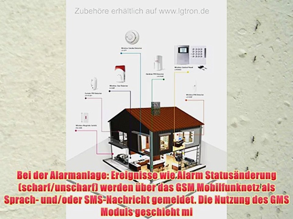 LGtron GSM Funk-Alarmanlage LGD8003 (Deutschsprachige Men?f?hrung Sprachausgabe und Bedienungsanleitung)
