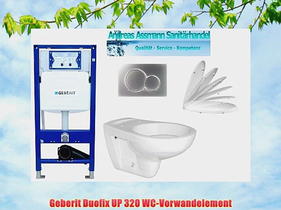 Geberit Duofix UP 320 WC-Vorwandelement WC SET mit Platte Sigma 01 (vorher Samba) matt chrom