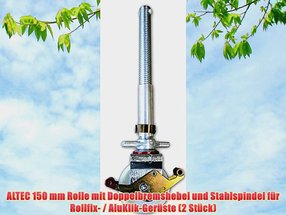 ALTEC 150 mm Rolle mit Doppelbremshebel und Stahlspindel f?r Rollfix- / AluKlik-Ger?ste (2
