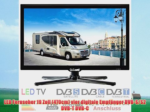 Gelhard GTV-1935 LED Fernseher 19 Zoll 47 cm DVB-S /S2 DVB-T DVB-C USB 230V 12 Volt 24 Volt