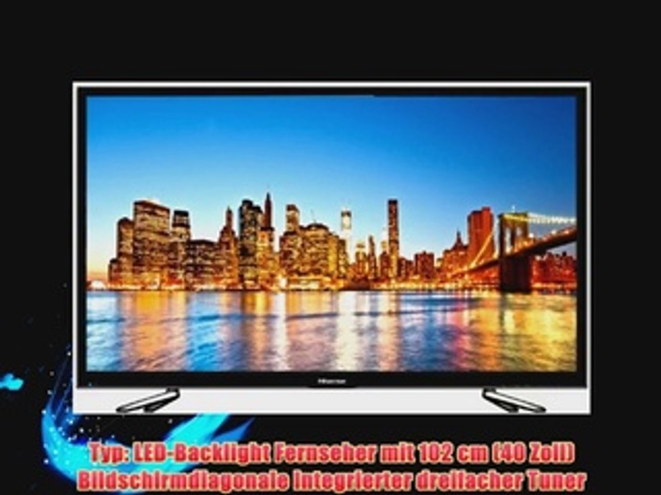 Hisense LTDN40D36SEU 102 cm (40 Zoll) LED-Backlight Fernseher EEK A (Full-HD 200Hz SMR DVB-T/C/S2