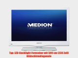 Medion P12847 599 cm (236 Zoll) LED-Backlight-Fernseher (HDMI SCART VGA USB) wei?