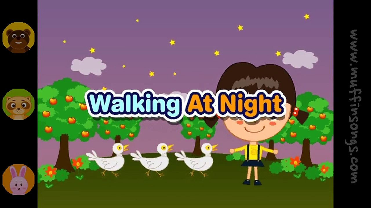 2015 Walking At Night _ nursery rhymes & children songs with lyrics
