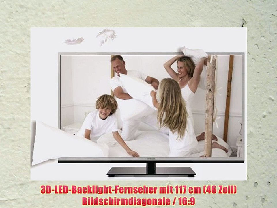 Toshiba 46TL933G 1168 cm (46 Zoll) 3D LED-Backlight-Fernseher (Full-HD 200Hz AMR DVB-T/C CI