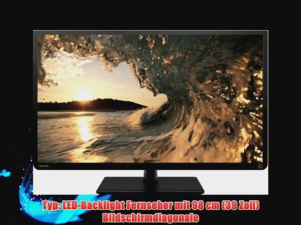 Toshiba 39L2333DG 98 cm (39 Zoll) LED-Backlight-Fernseher (Full HD 100Hz AMR DVB-T/C CI ) schwarz