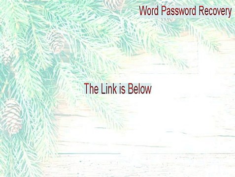 Word Password Recovery Cracked [word password recovery master registration code]