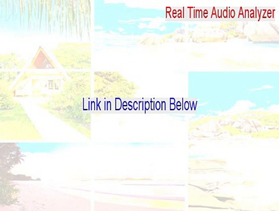 Real Time Audio Analyzer Free Download (Instant Download)